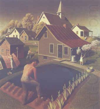 Grant Wood Spring in Town china oil painting image